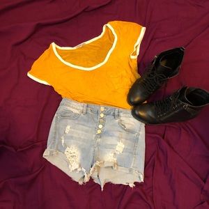 Yellow Crop Top